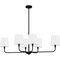 Quoizel Gallagher Linear Chandelier 6 Lights Matte Black GGR642MBK - alternate 3